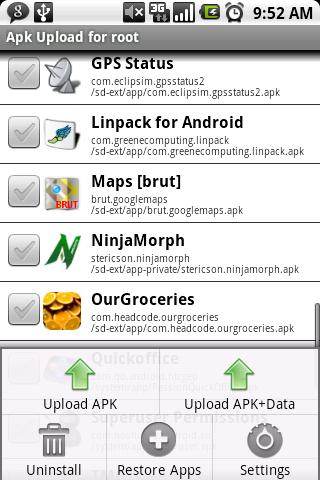 Apk Uploader for root Android Tools