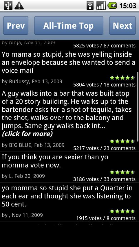 Yo Momma Jokes Android Comics