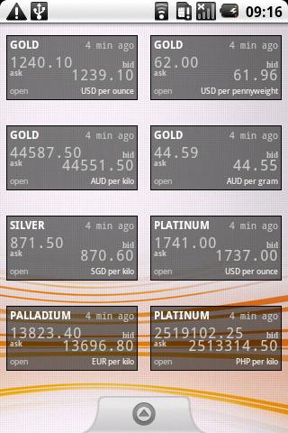 Precious Metals Price Widget Android Finance