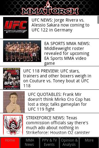 MMATorch: UFC & MMA News Android Sports