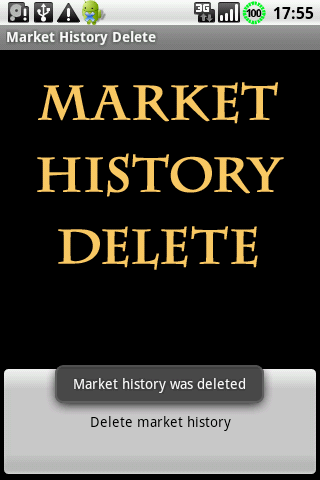 Market History Delete Android Tools