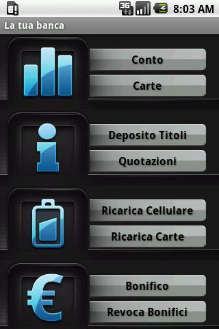 La tua banca Android Finance