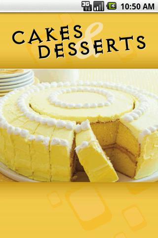 Recipes : Cakes and Desserts Android Lifestyle