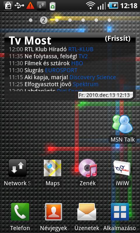 Mi megy a Tv-ben magyar widget Android Tools