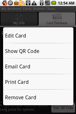 My Business Cards Lite Android Productivity