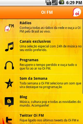Oi FM Android Multimedia