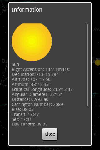 AcruSky Compact Planetarium Android Reference