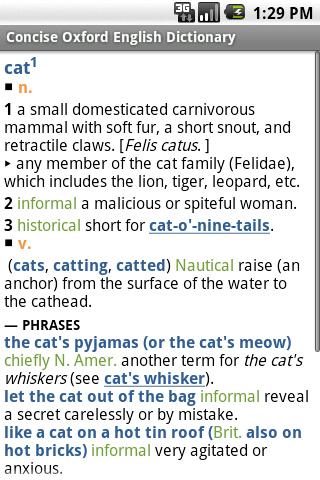 Concise Oxford English TR Android Reference