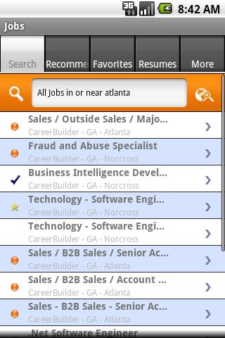 Jobs Android Productivity