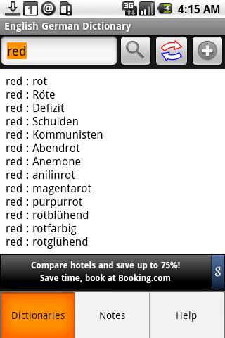 English German Dictionary Android Travel
