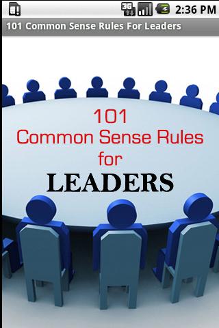 101 Rules for Leaders