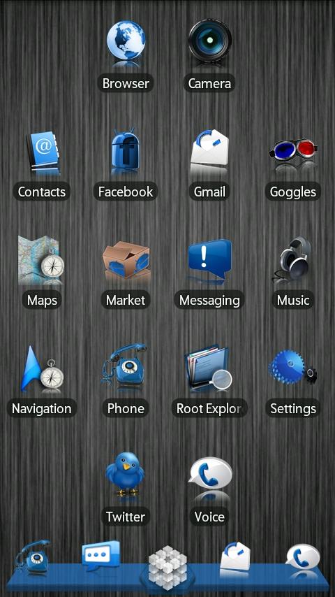 Blue ADW Theme Android Themes