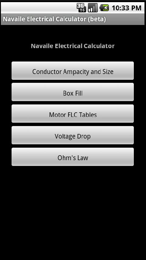 Electrical Calculator Android Productivity