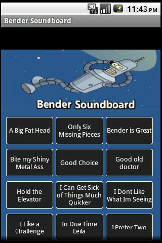 Bender – Futurama Soundboard Android Entertainment