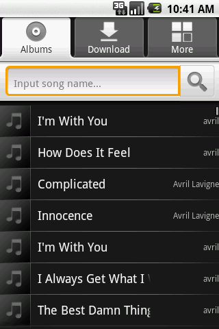 Albums of Avril free download Android Multimedia