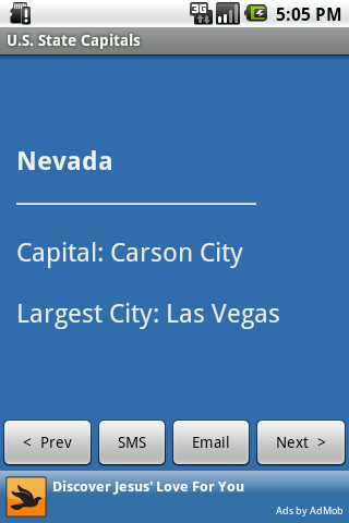U.S. State Capitals Android Reference