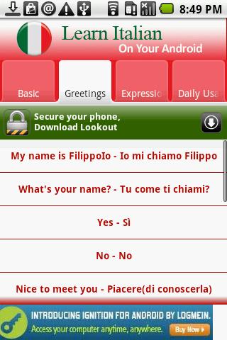 Learn Italian Android Social
