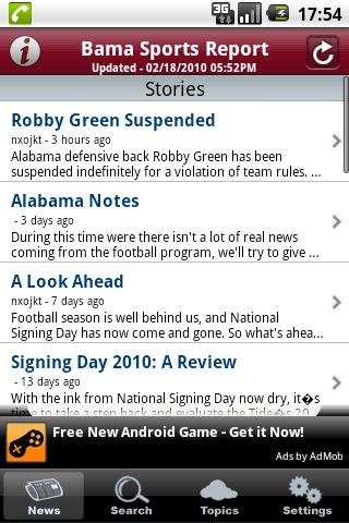 Bama Sports Report Android Sports