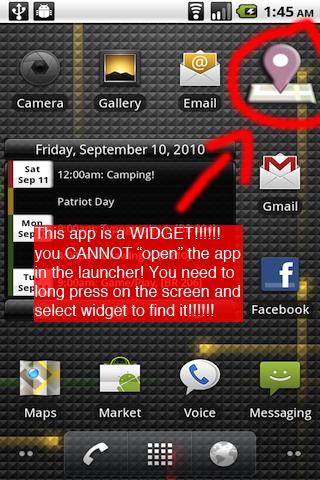 Facebook Places Checkin WIDGET Android Social