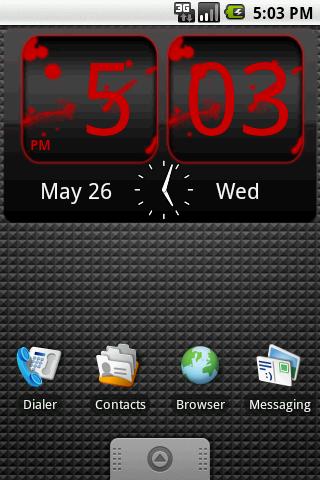 FlipClock RedRUM Widget 4×2 Android Themes