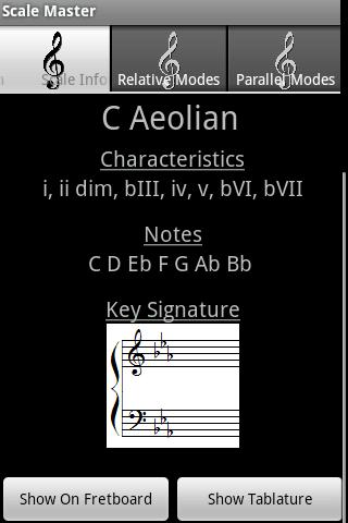 Scale Master Lite (Guitar) Android Reference