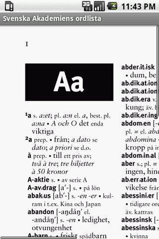 Svenska Akademiens ordlista Android Reference