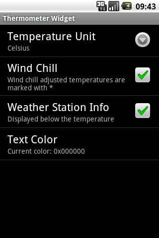 Thermometer Widget Android Weather
