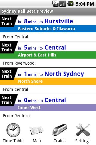 Sydney Rail Beta Preview Android Travel & Local