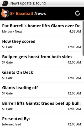 SF Baseball News Android Sports