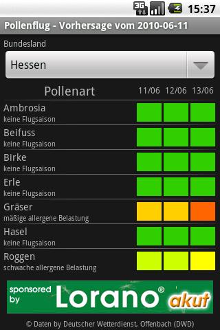 Pollen (de) Android Health & Fitness