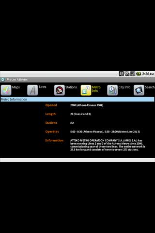 Metro Athens Android Travel