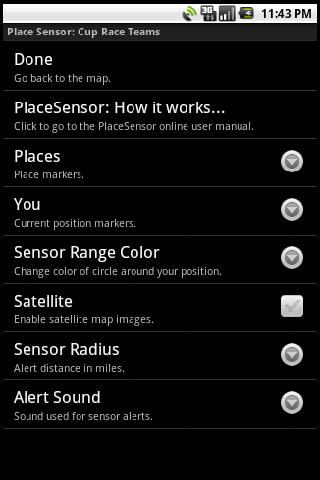 PlaceSensor: Cup Race Teams Android Travel