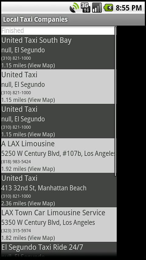 Local Taxi Companies Android Travel