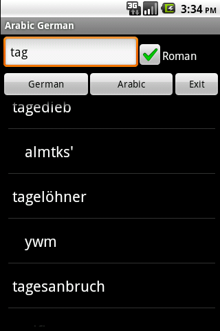 Arabic German Dictionary Android Education