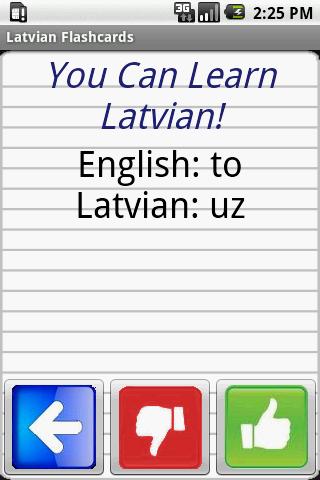 English to Latvian Flashcards Android Travel