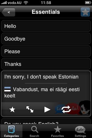 Lingopal Estonian Lite Android Travel