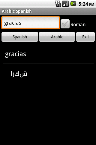 Arabic Spanish Dictionary Android Education