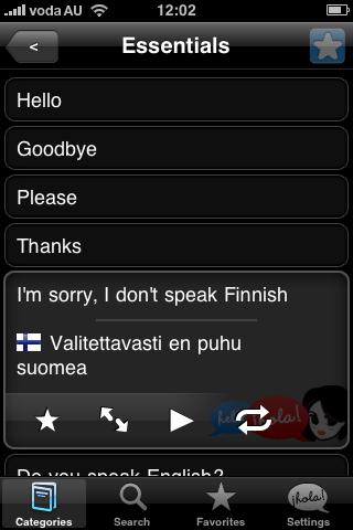 Lingopal Finnish Lite Android Travel