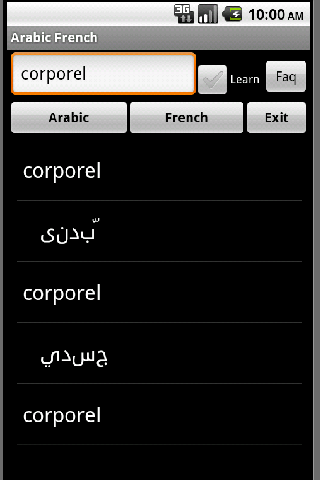Arabic French Dictionary Android Education