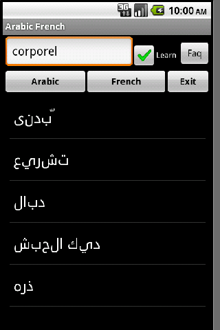 Arabic French Dictionary Android Education