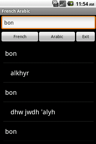 French Arabic dictionary Android Travel & Local