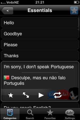 Lingopal Portuguese Lite Android Travel