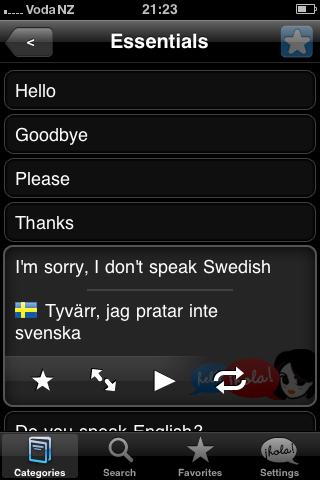 Lingopal Swedish Lite Android Travel
