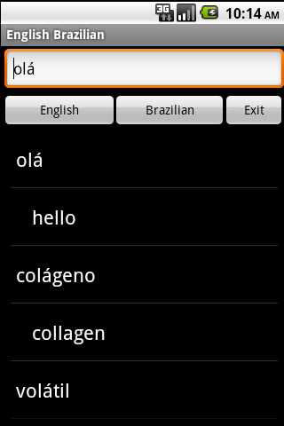 English Brazilian Dictionary Android Travel