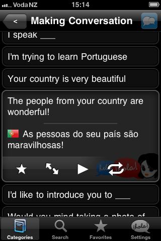 Lingopal Portuguese Android Travel