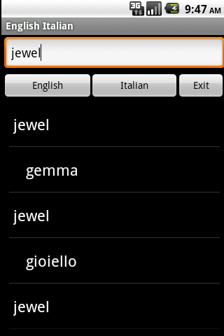 English Italian Dictionary Android Travel