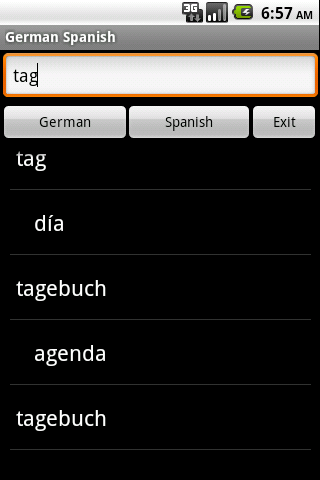 German Spanish Dictionary Android Travel