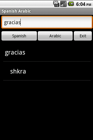 Spanish Arabic Dictionary Android Travel