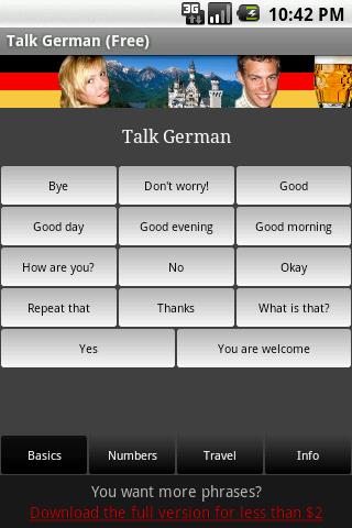 Talk German (Free) Android Travel