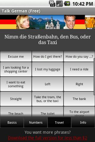 Talk German (Free) Android Travel